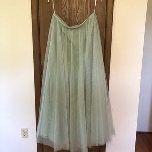 Mint Green floor length Toole skirt